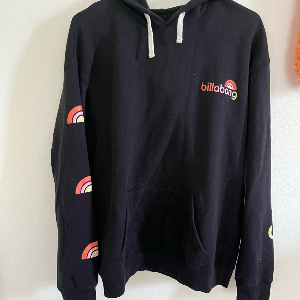 Billabong Black Hoodie with Colorful Accents